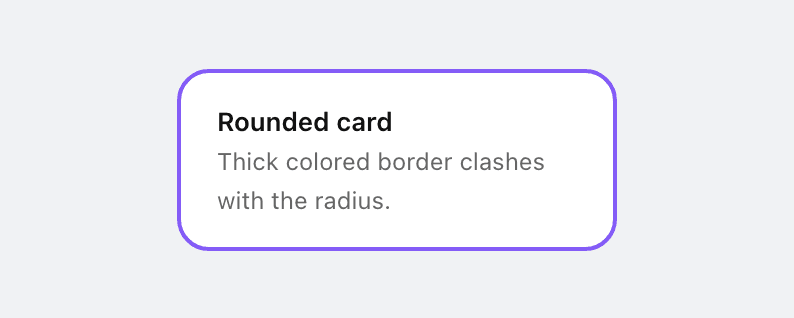 Border accent on rounded element