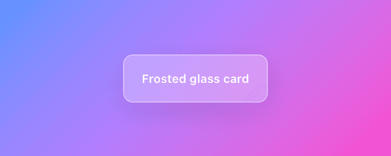 Glassmorphism everywhere