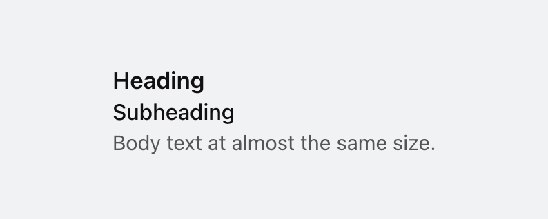 Flat type hierarchy