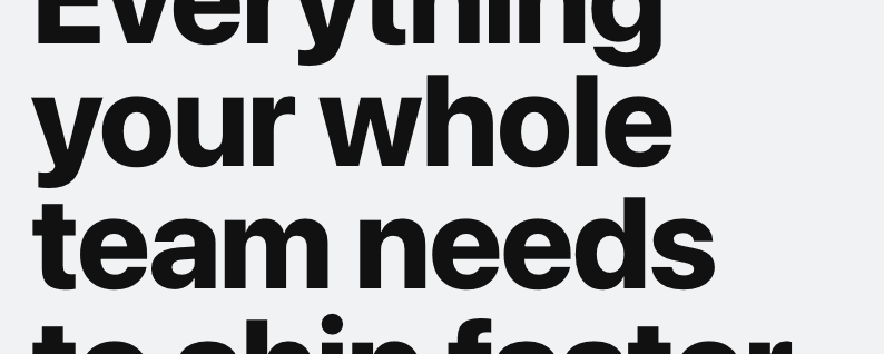 Oversized hero headline