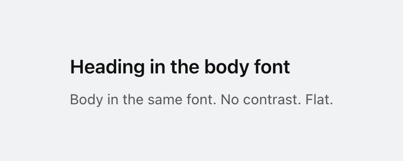 Single font for everything