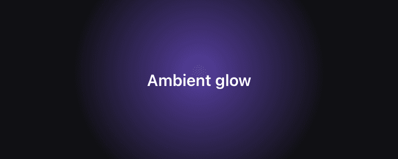 Radial-gradient background halo