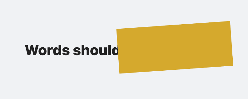 Text occluded by an overlapping element