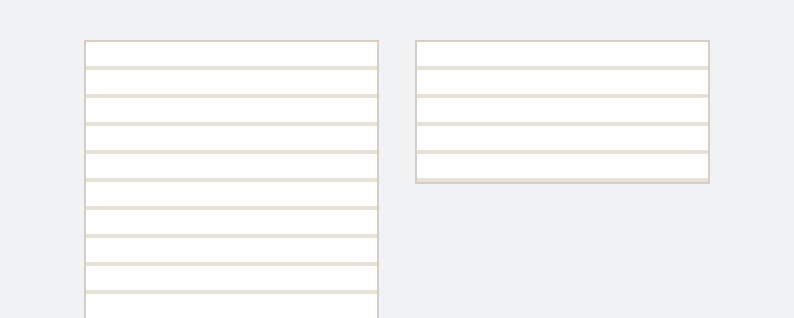 One column stretches the first viewport