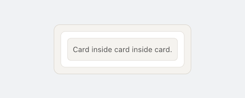 Nested cards