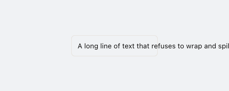 Content overflowing its container