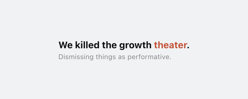 Theater framing copy