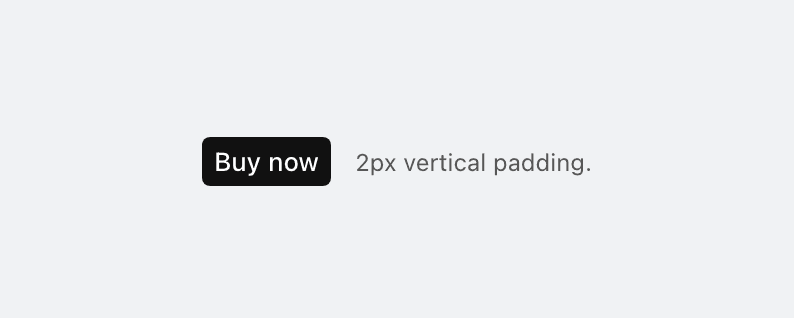 Cramped padding
