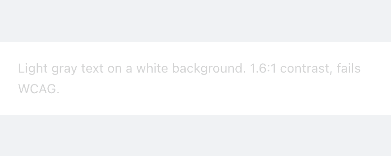 Low contrast text